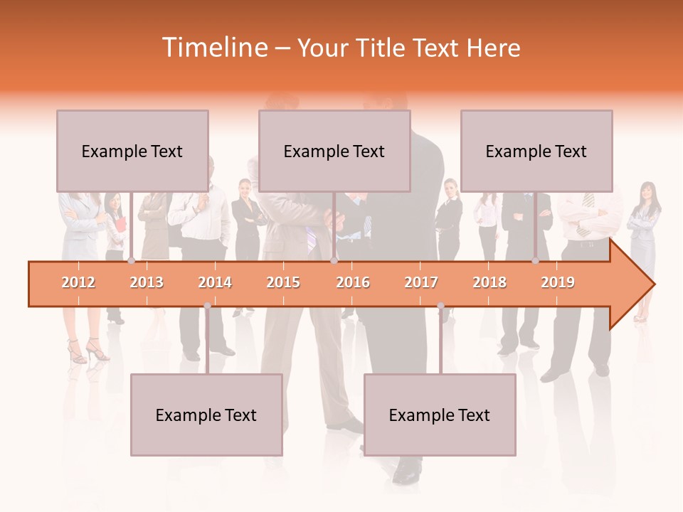 A Group Of Business People Standing In Front Of Each Other PowerPoint Template