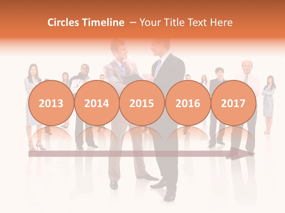 A Group Of Business People Standing In Front Of Each Other PowerPoint Template