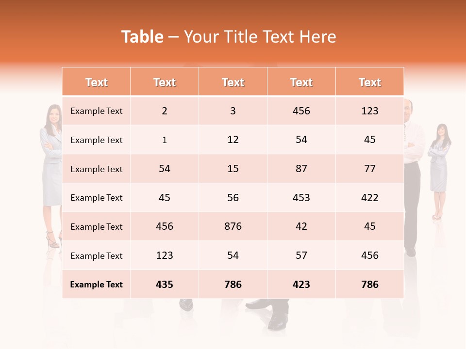 A Group Of Business People Standing In Front Of Each Other PowerPoint Template