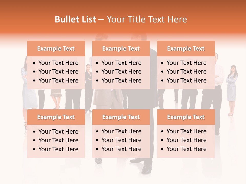 A Group Of Business People Standing In Front Of Each Other PowerPoint Template
