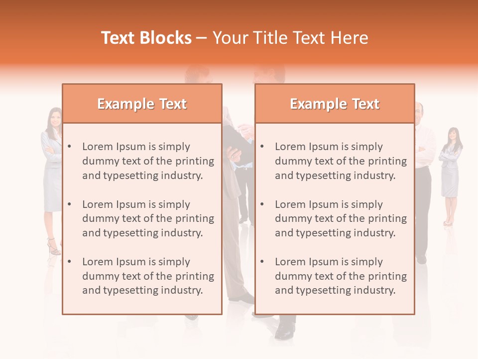 A Group Of Business People Standing In Front Of Each Other PowerPoint Template