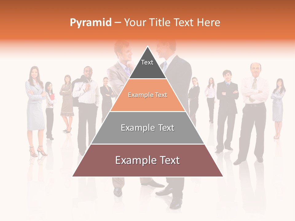 A Group Of Business People Standing In Front Of Each Other PowerPoint Template