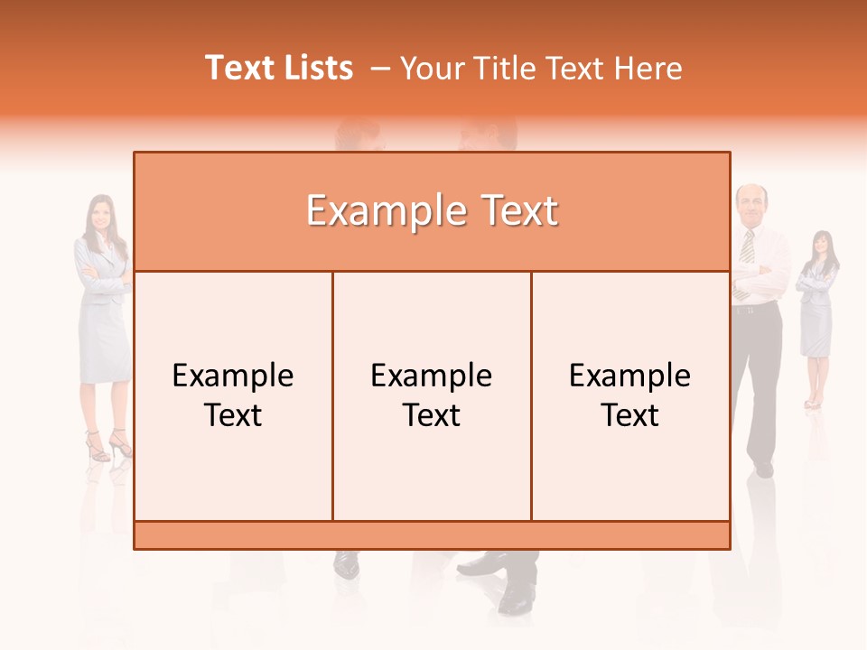 A Group Of Business People Standing In Front Of Each Other PowerPoint Template