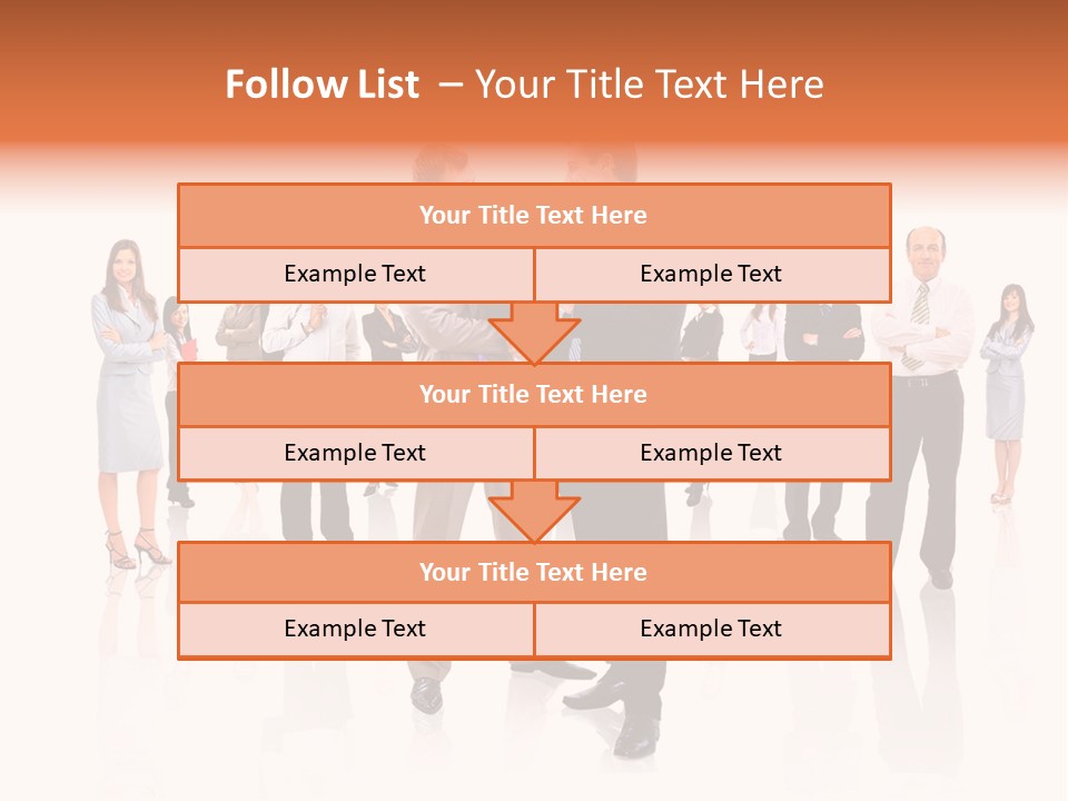 A Group Of Business People Standing In Front Of Each Other PowerPoint Template