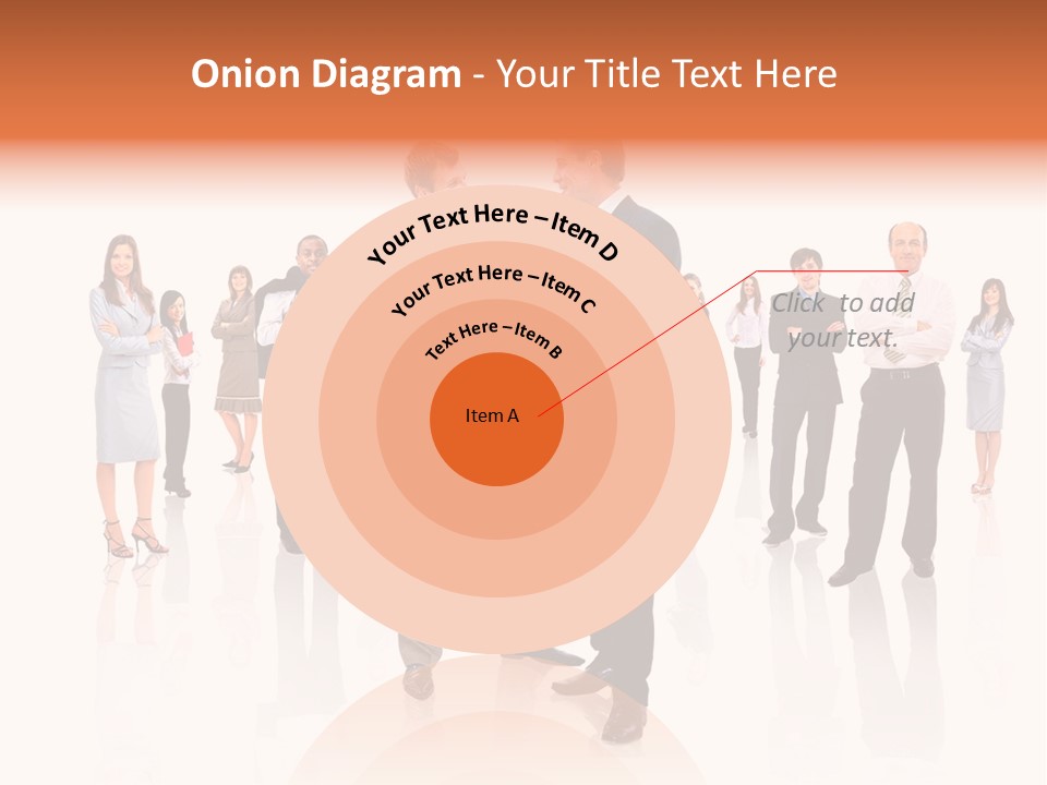 A Group Of Business People Standing In Front Of Each Other PowerPoint Template