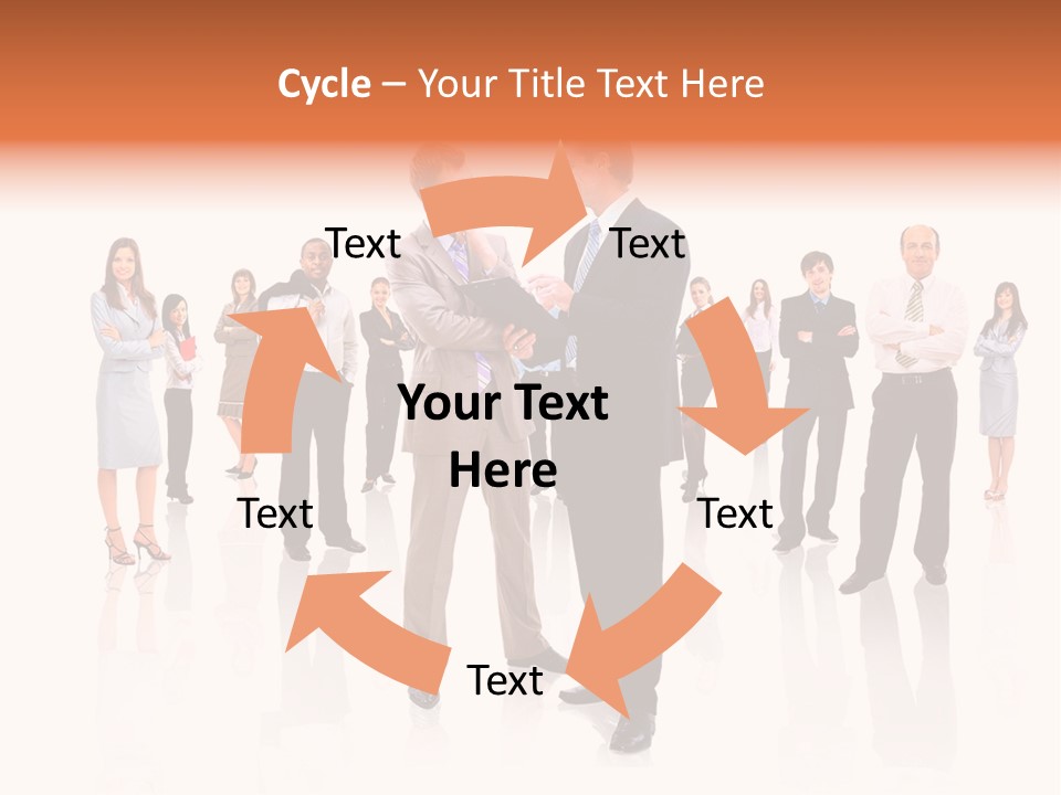 A Group Of Business People Standing In Front Of Each Other PowerPoint Template