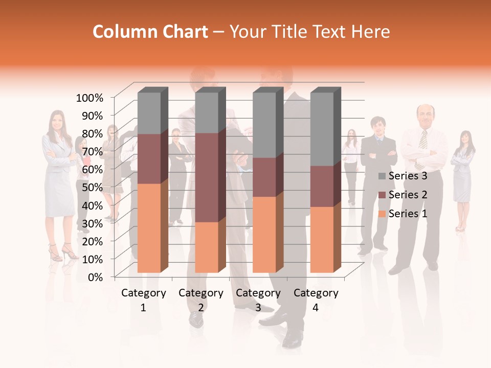 A Group Of Business People Standing In Front Of Each Other PowerPoint Template