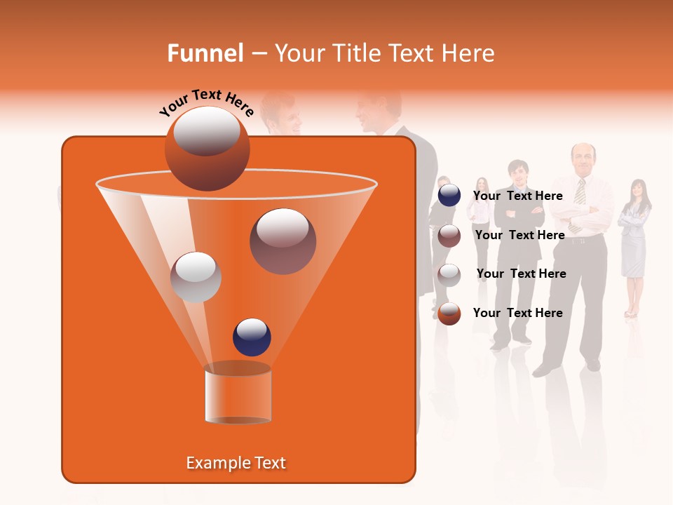 A Group Of Business People Standing In Front Of Each Other PowerPoint Template