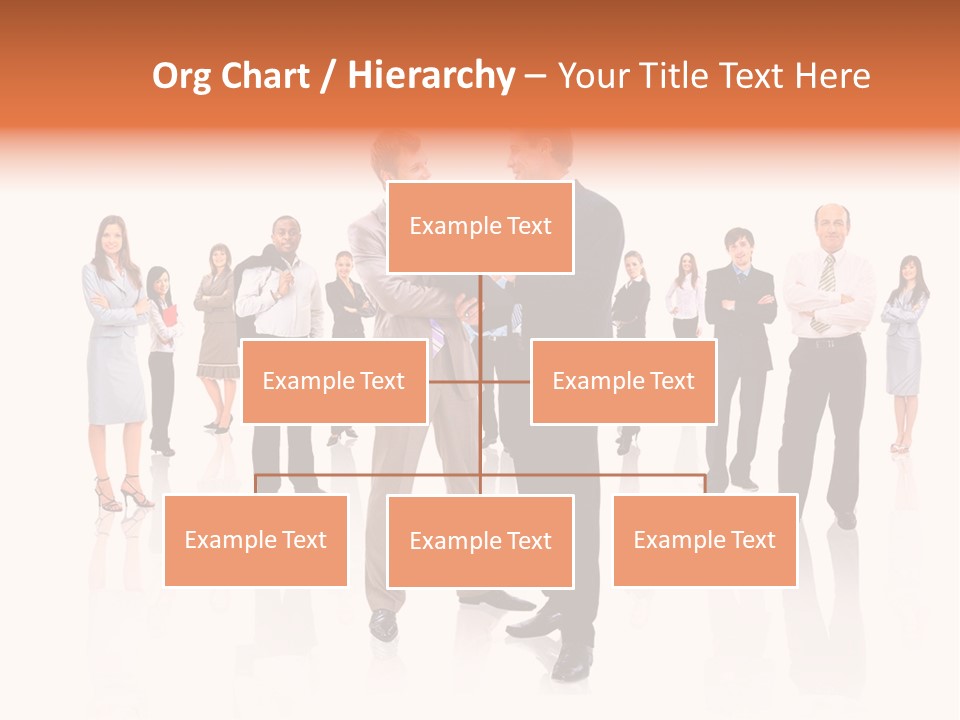 A Group Of Business People Standing In Front Of Each Other PowerPoint Template