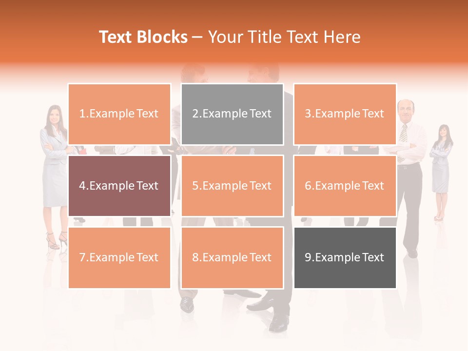 A Group Of Business People Standing In Front Of Each Other PowerPoint Template
