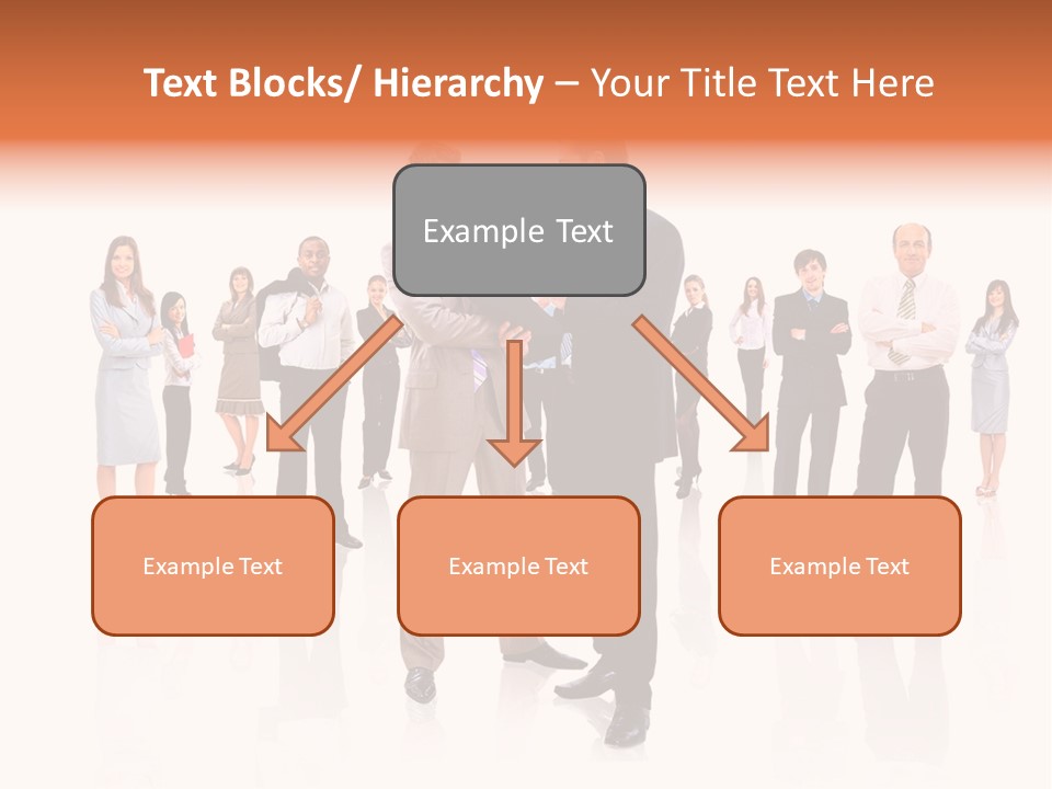 A Group Of Business People Standing In Front Of Each Other PowerPoint Template