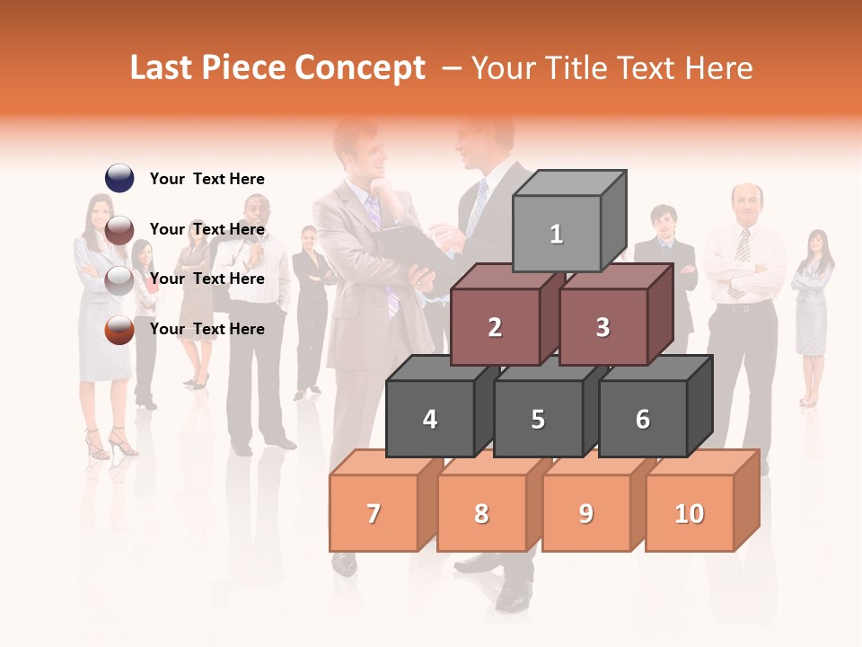 A Group Of Business People Standing In Front Of Each Other PowerPoint Template