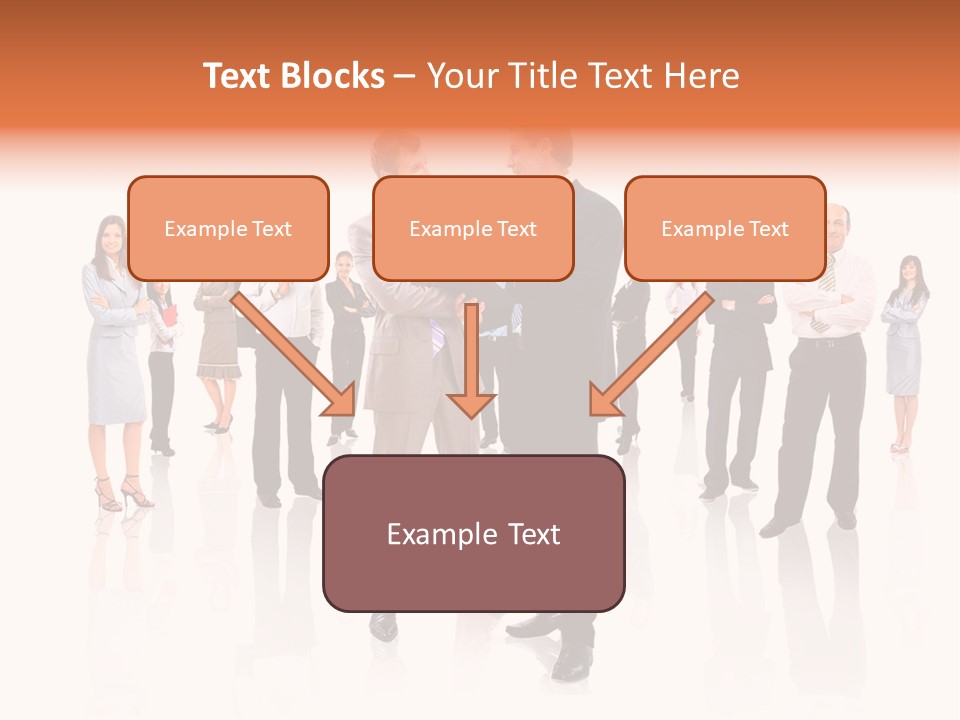 A Group Of Business People Standing In Front Of Each Other PowerPoint Template