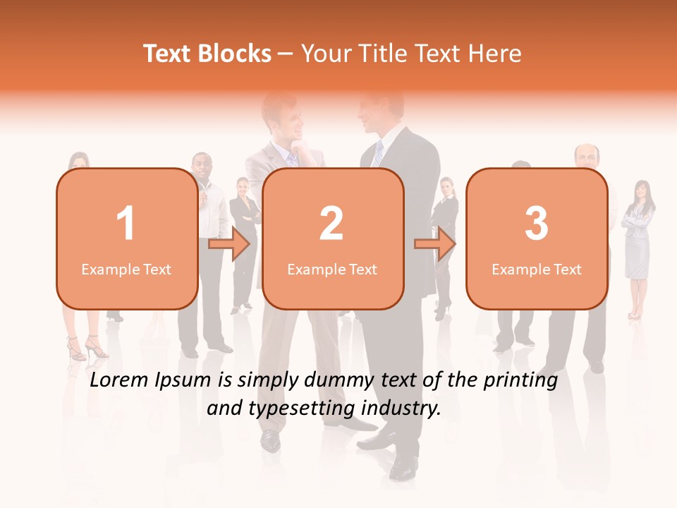 A Group Of Business People Standing In Front Of Each Other PowerPoint Template