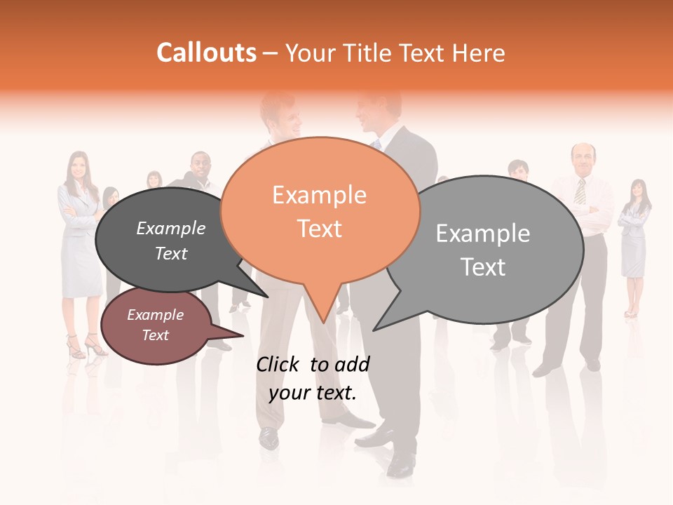 A Group Of Business People Standing In Front Of Each Other PowerPoint Template