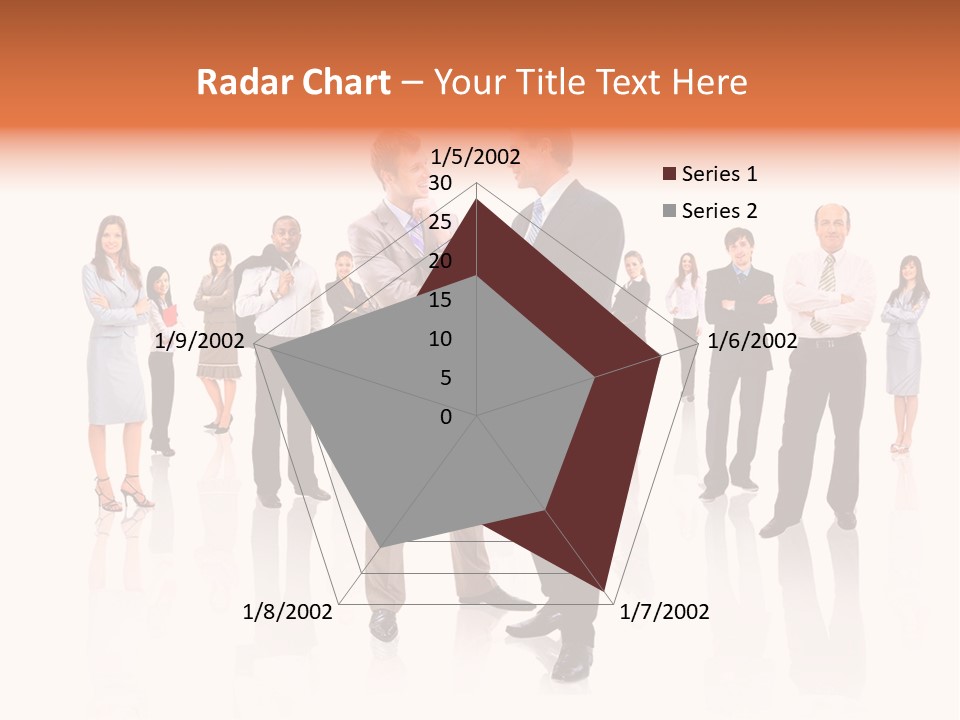 A Group Of Business People Standing In Front Of Each Other PowerPoint Template