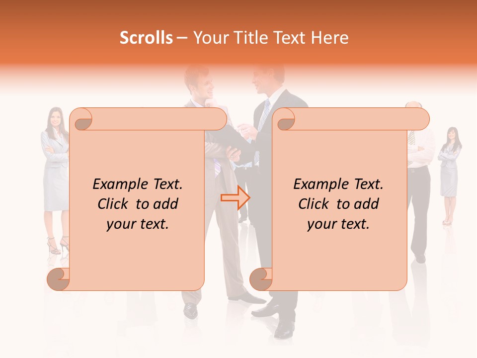 A Group Of Business People Standing In Front Of Each Other PowerPoint Template