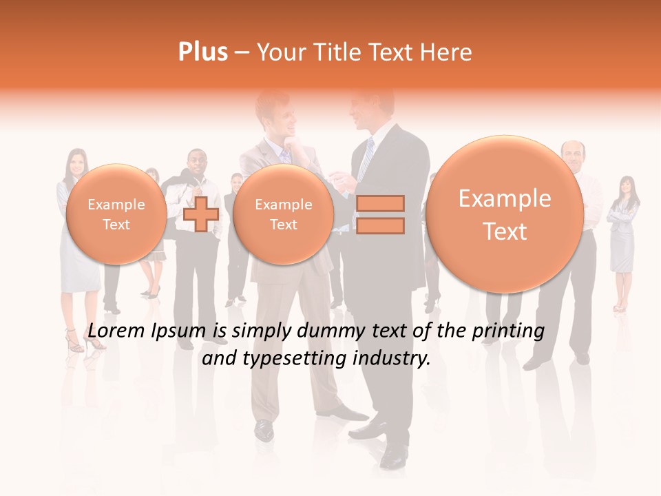 A Group Of Business People Standing In Front Of Each Other PowerPoint Template