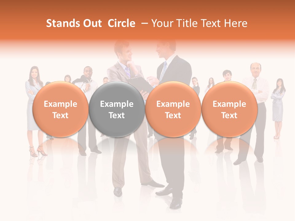 A Group Of Business People Standing In Front Of Each Other PowerPoint Template