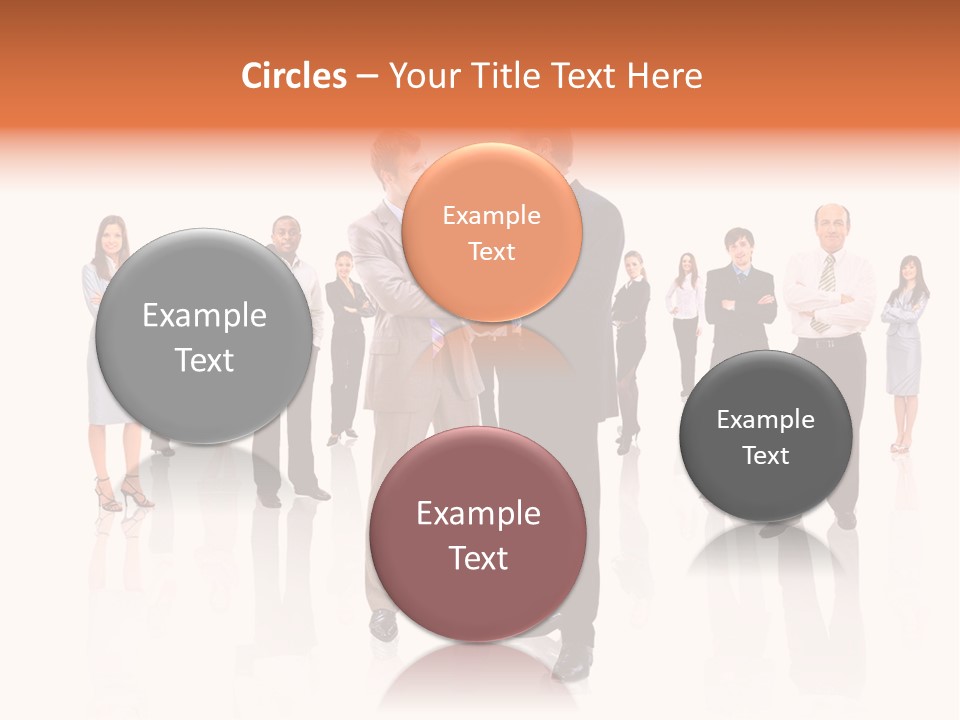 A Group Of Business People Standing In Front Of Each Other PowerPoint Template