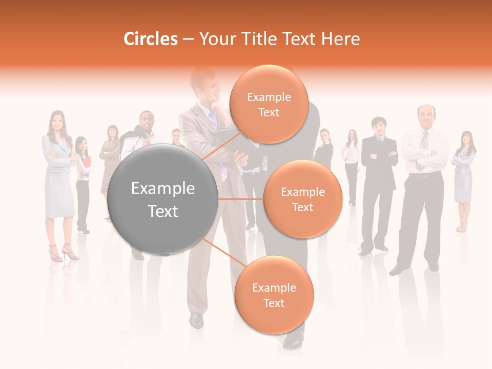 A Group Of Business People Standing In Front Of Each Other PowerPoint Template