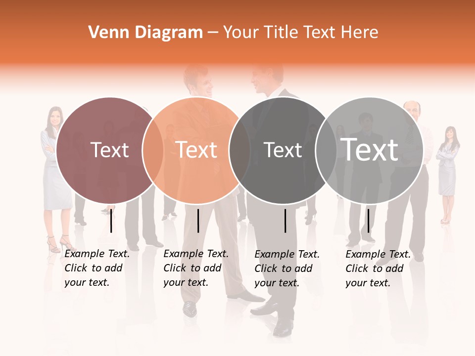 A Group Of Business People Standing In Front Of Each Other PowerPoint Template