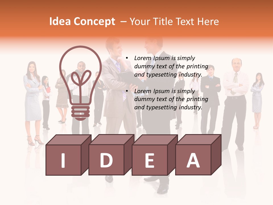 A Group Of Business People Standing In Front Of Each Other PowerPoint Template