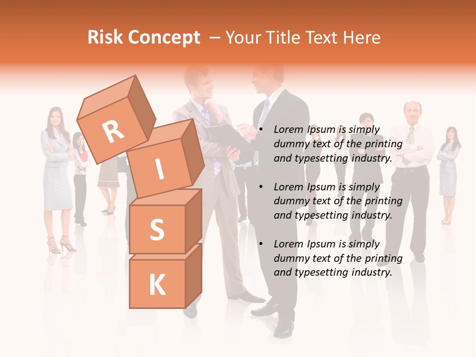 A Group Of Business People Standing In Front Of Each Other PowerPoint Template