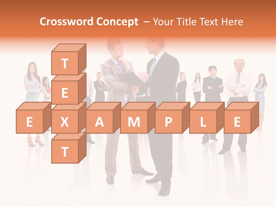 A Group Of Business People Standing In Front Of Each Other PowerPoint Template