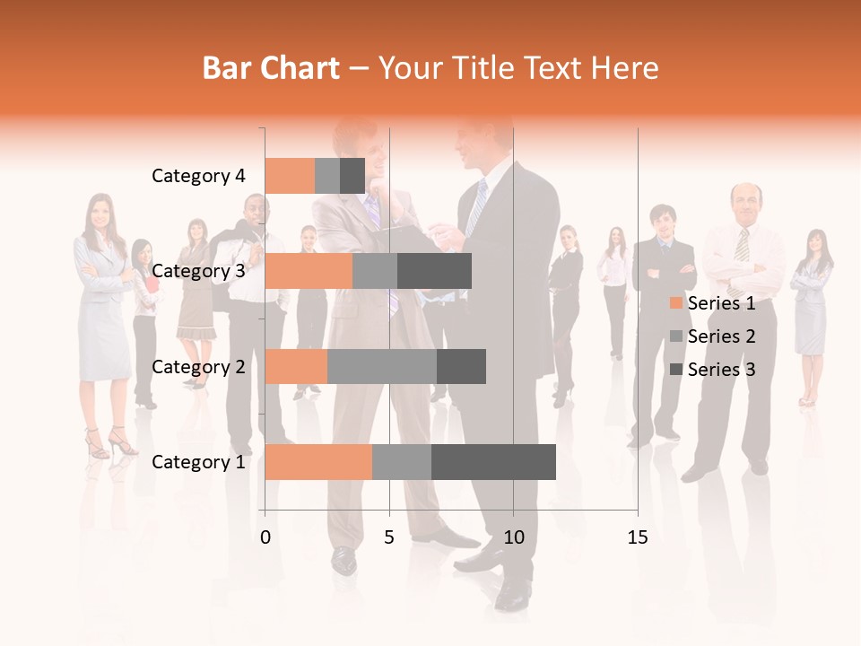 A Group Of Business People Standing In Front Of Each Other PowerPoint Template