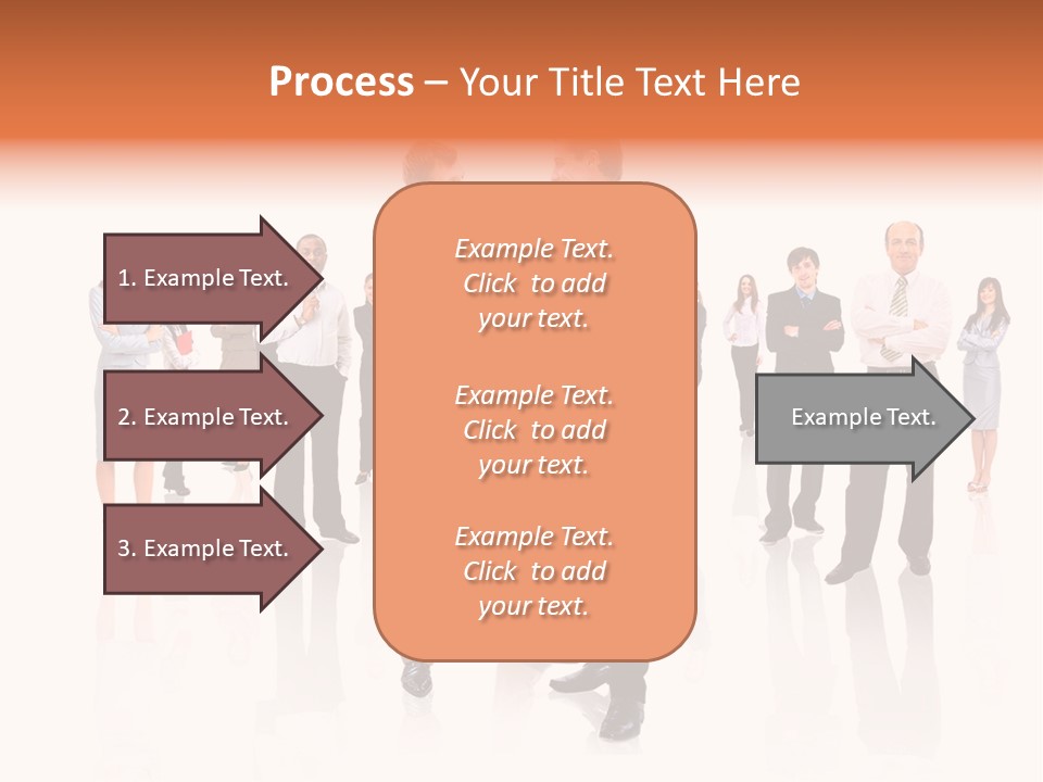 A Group Of Business People Standing In Front Of Each Other PowerPoint Template
