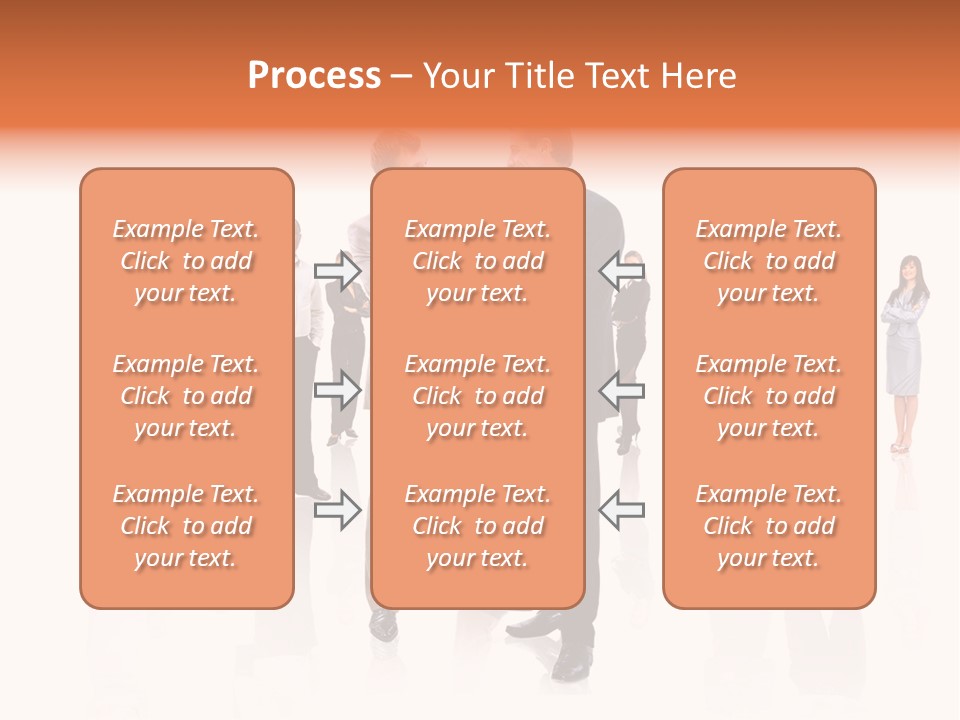A Group Of Business People Standing In Front Of Each Other PowerPoint Template