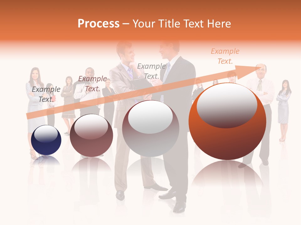 A Group Of Business People Standing In Front Of Each Other PowerPoint Template