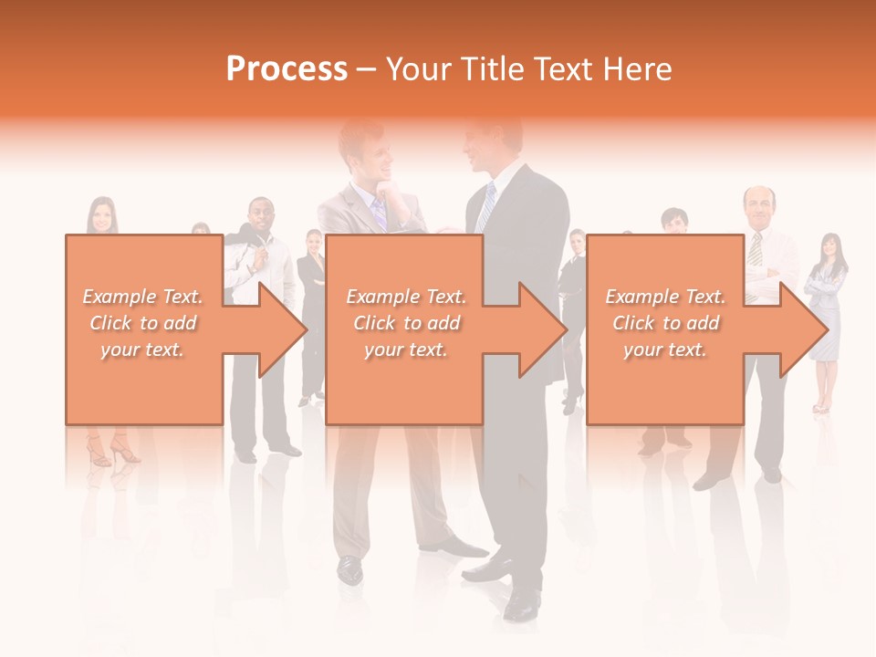 A Group Of Business People Standing In Front Of Each Other PowerPoint Template