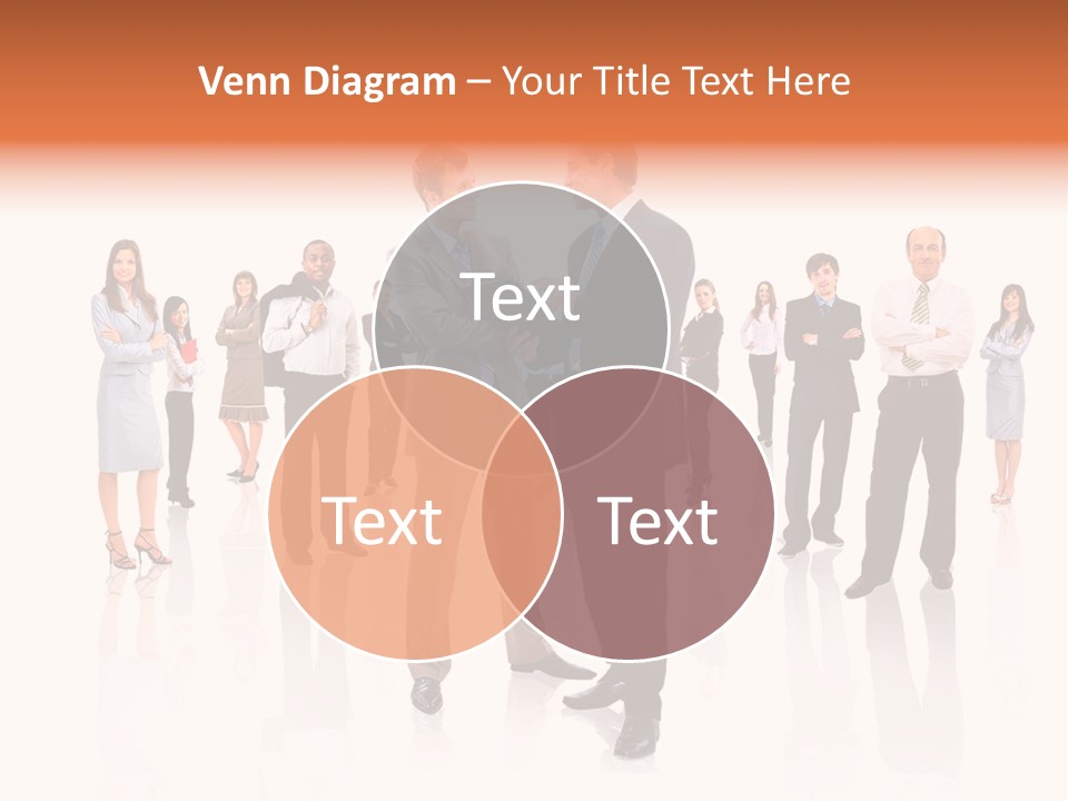 A Group Of Business People Standing In Front Of Each Other PowerPoint Template