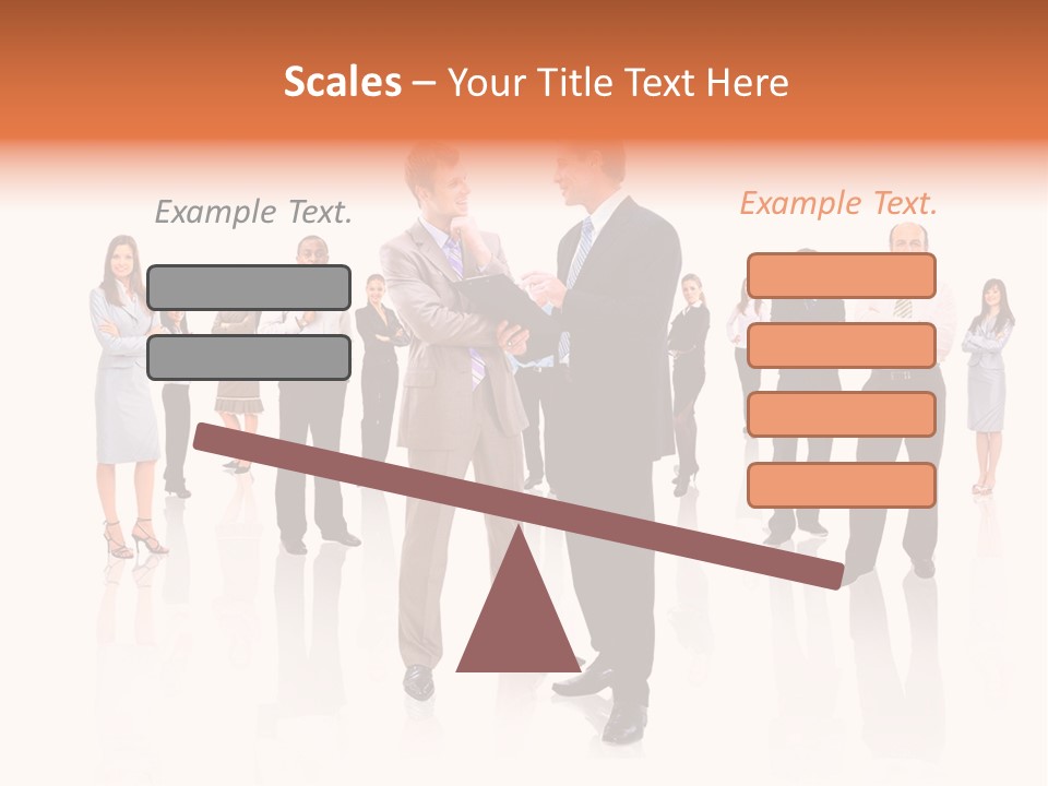 A Group Of Business People Standing In Front Of Each Other PowerPoint Template