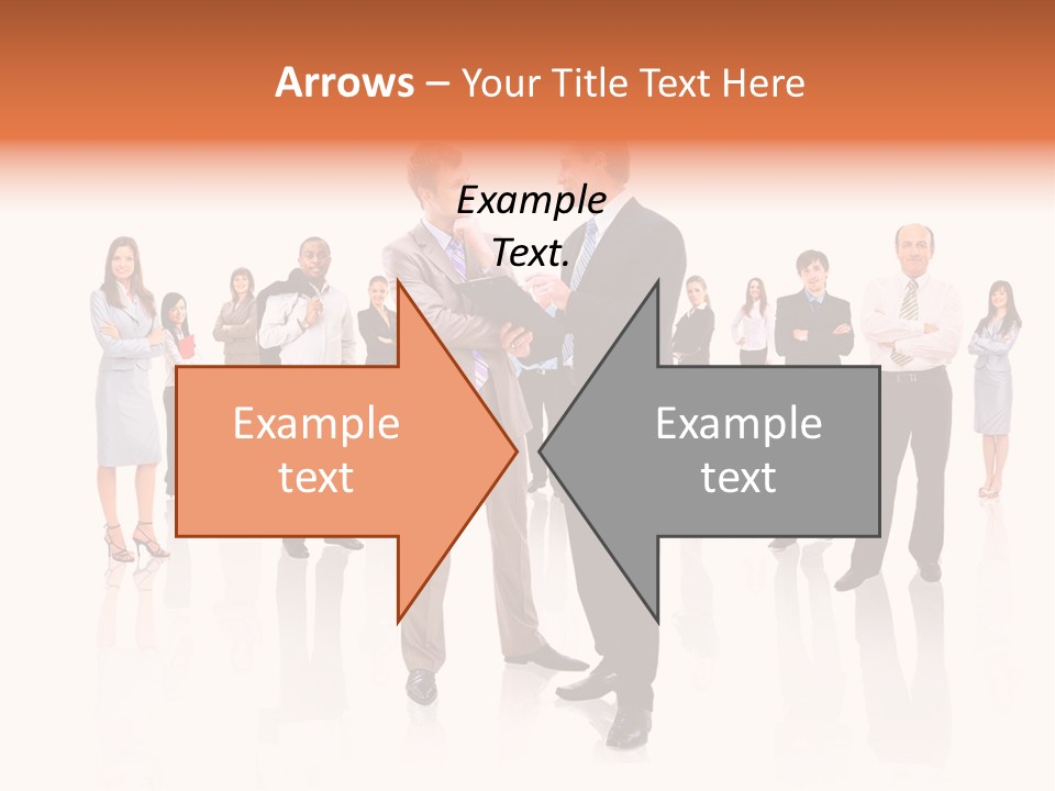 A Group Of Business People Standing In Front Of Each Other PowerPoint Template