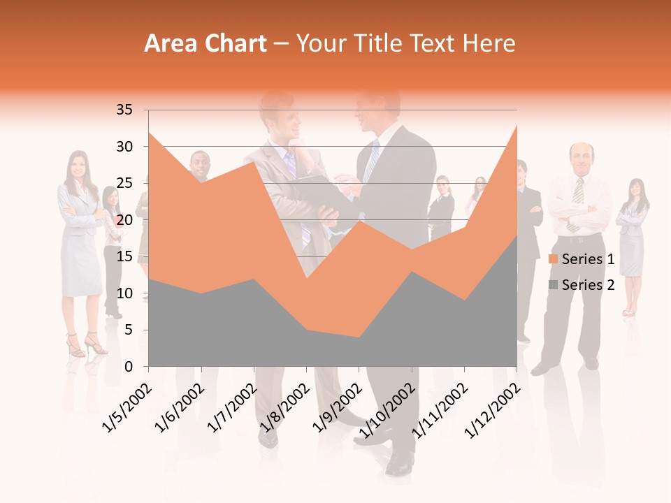 A Group Of Business People Standing In Front Of Each Other PowerPoint Template