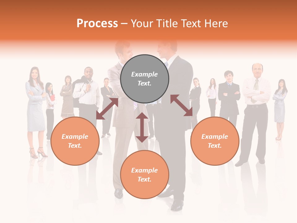 A Group Of Business People Standing In Front Of Each Other PowerPoint Template