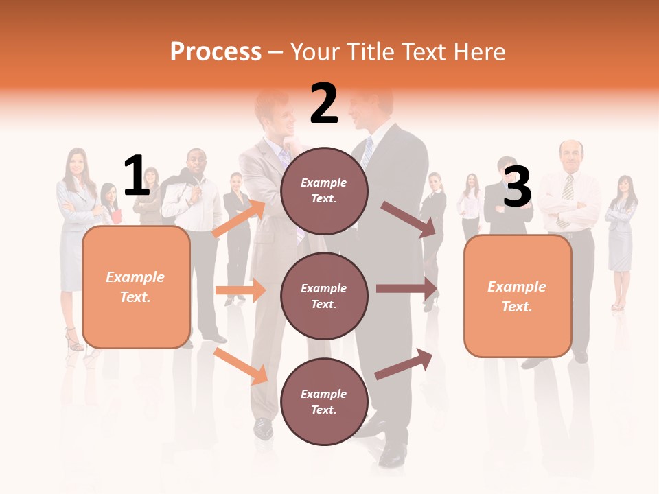 A Group Of Business People Standing In Front Of Each Other PowerPoint Template