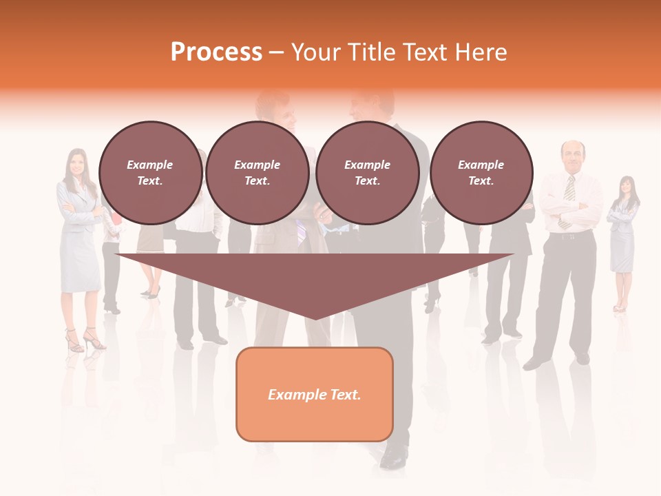 A Group Of Business People Standing In Front Of Each Other PowerPoint Template