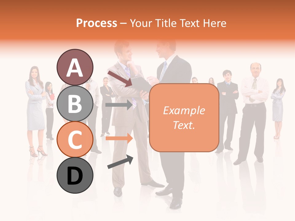 A Group Of Business People Standing In Front Of Each Other PowerPoint Template