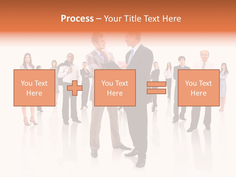 A Group Of Business People Standing In Front Of Each Other PowerPoint Template