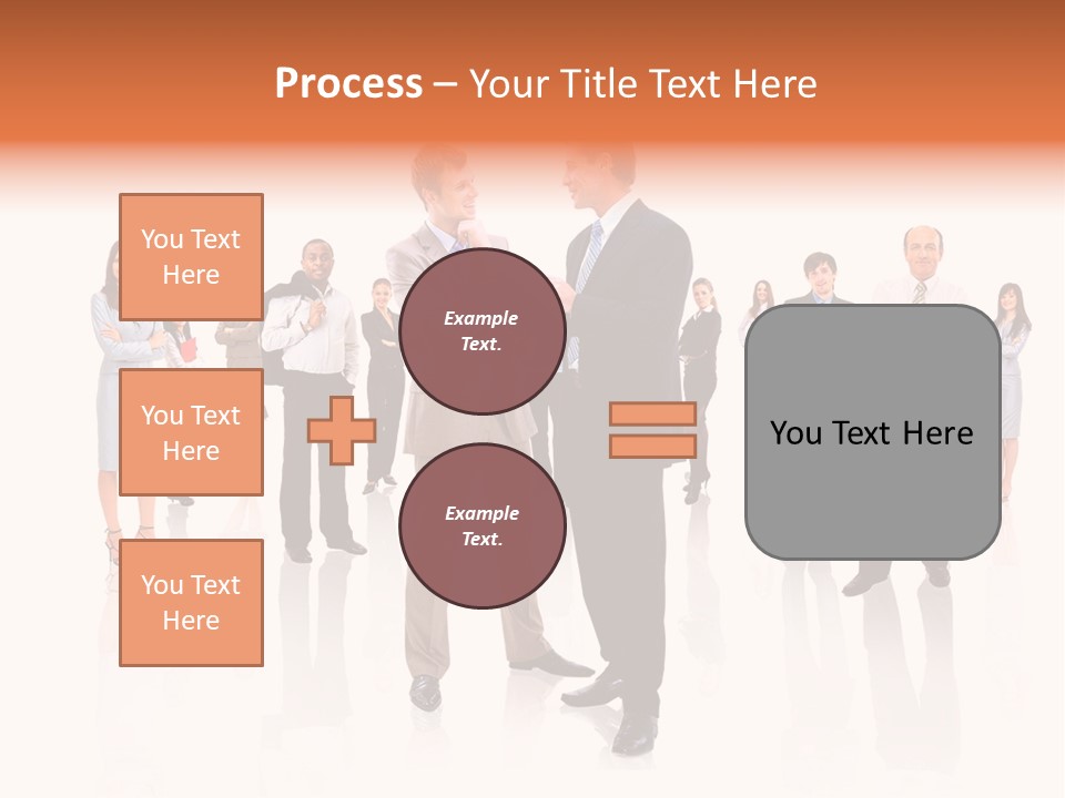 A Group Of Business People Standing In Front Of Each Other PowerPoint Template