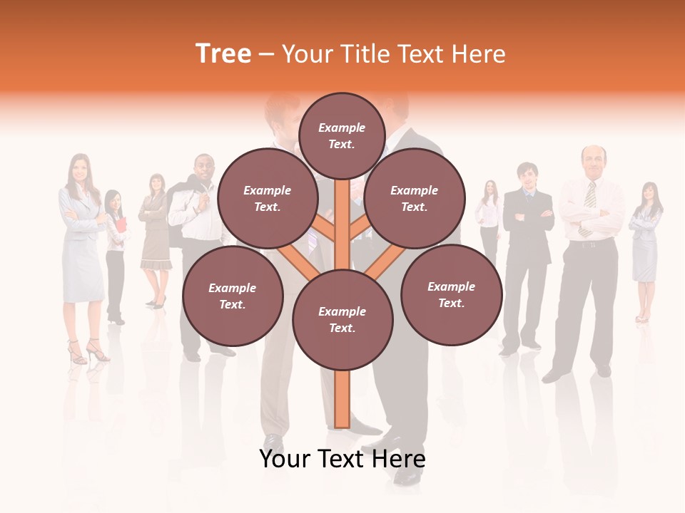 A Group Of Business People Standing In Front Of Each Other PowerPoint Template