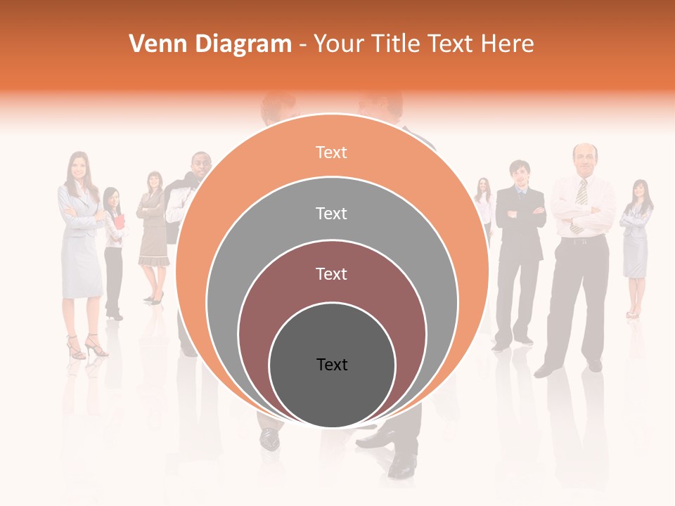 A Group Of Business People Standing In Front Of Each Other PowerPoint Template