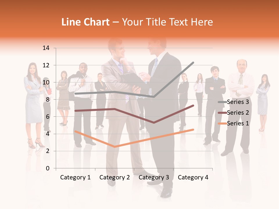 A Group Of Business People Standing In Front Of Each Other PowerPoint Template