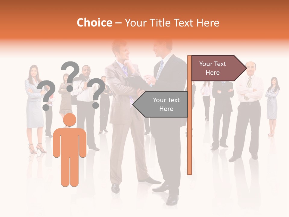 A Group Of Business People Standing In Front Of Each Other PowerPoint Template