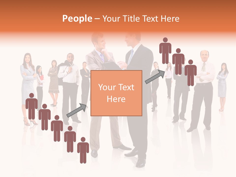 A Group Of Business People Standing In Front Of Each Other PowerPoint Template