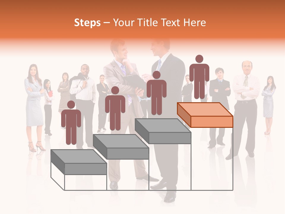 A Group Of Business People Standing In Front Of Each Other PowerPoint Template